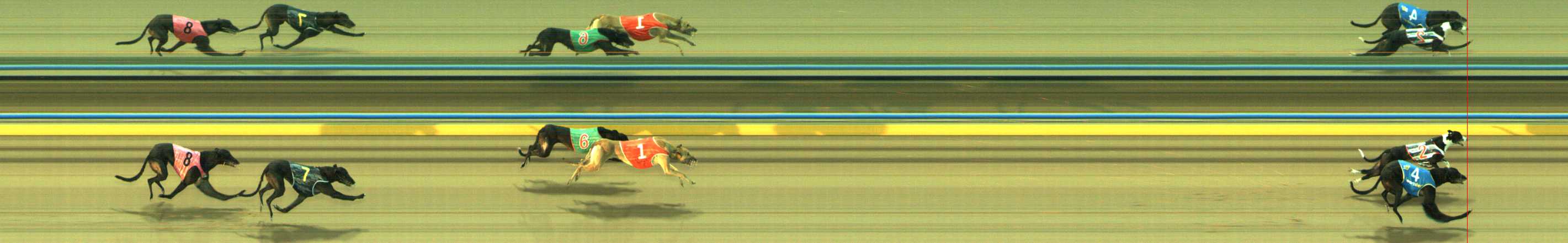 Photo finish for Traralgon Race 7