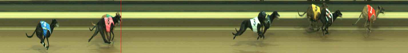 Photo finish for Warragul Race 8